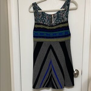 Free People Multicolor Geometric Mini Dress